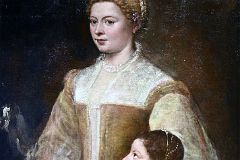 Titian 1550 The Portrait of a Lady and Her Daughter From Cobbe Collection Hatchlands Park England At New York Met Breuer Unfinished